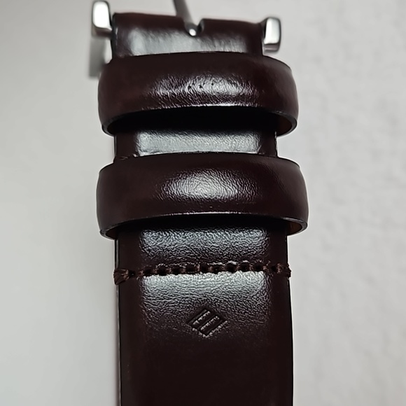Joseph Abboud | Men's Brown Leather Handcrafted in Italy  Gun Metal Buckle 54 - Picture 2 of 9